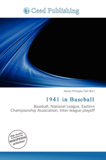 1941 in Baseball by Aaron Philippe Toll - Paperback