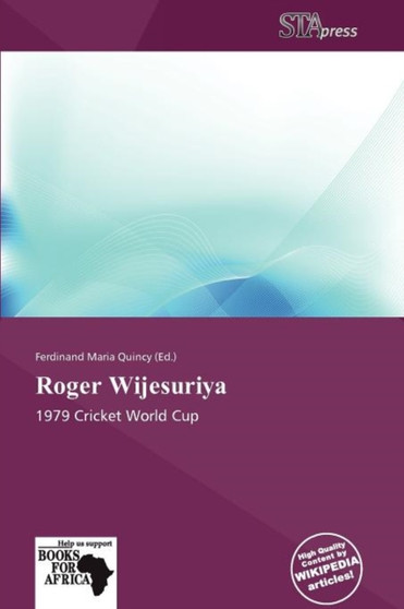 Roger Wijesuriya by Ferdinand Maria Quincy - Paperback