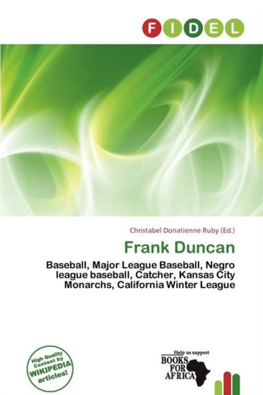 Frank Duncan by Christabel Donatienne Ruby - Paperback