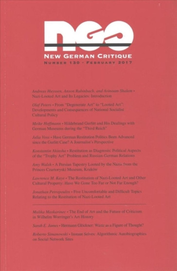 Nazi-Looted Art and Its Legacies by Andreas Huyssen - Paperback