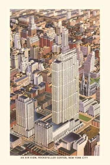 Vintage Journal Aerial View of Rockefeller Center, New York City by Found Image Press - Paperback
