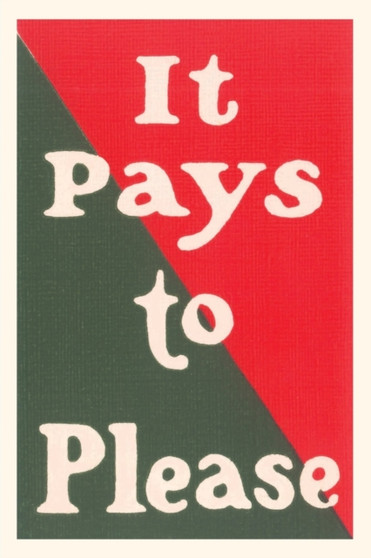 Vintage Journal It Pays to Please Slogan by Found Image Press - Paperback