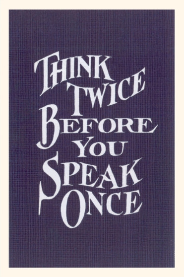 Vintage Journal Think Twice Slogan by Found Image Press - Paperback