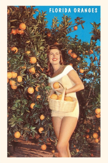 Vintage Journal Woman with Oranges, Florida by Found Image Press - Paperback