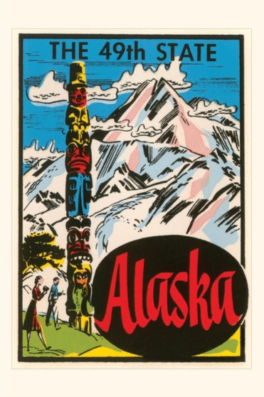 Vintage Journal Alaska Poster with Totem Pole by Found Image Press - Paperback