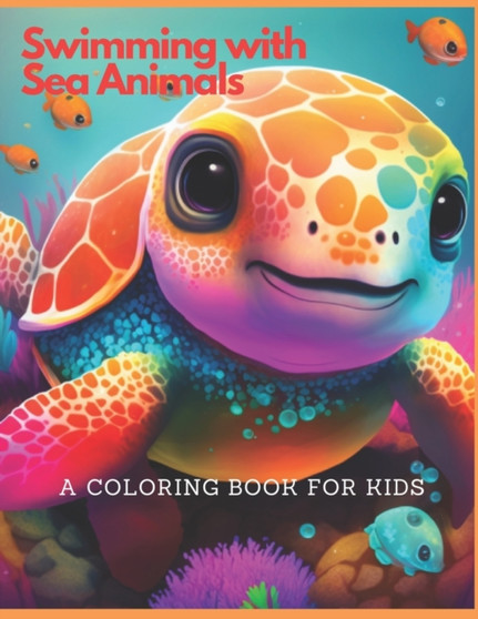 Swimming with Sea Animals A Coloring Book For Kids : Discover the Beauty of Marine Life by Renat Rakimbek Uulu - Paperback