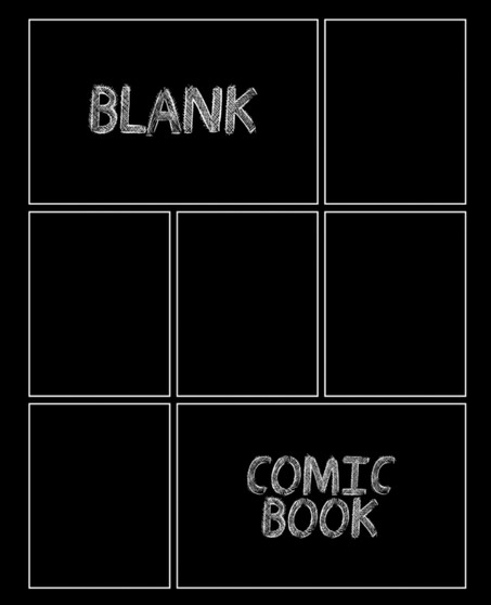 Blank Comic Book : Black Cover Draw Your Own Comics A Large 7.5x9.25 Notebook and Sketchbook for Kids and Adults to Unleash Creativity by Freshniss - Paperback