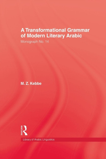 Transformational Grammar Of Modern Literary Arabic Transformational Grammar Of Modern Literary Arabic