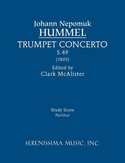 Trumpet Concerto, S.49 : Study score by Johann Nepomuk Hummel - Paperback