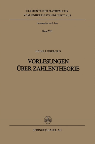 Vorlesungen uber Zahlentheorie : 8