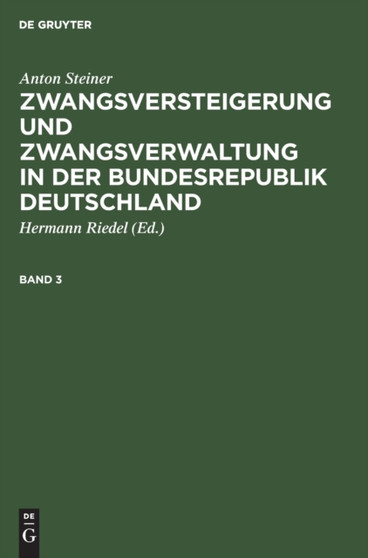 Zwangsversteigerung und Zwangsverwaltung in der Bundesrepublik Deutschland Zwangsversteigerung und Zwangsverwaltung in der Bundesrepublik Deutschland