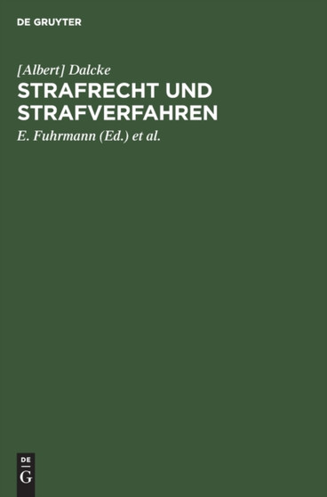 Strafrecht Und Strafverfahren : 4. Nachtrag Zur 35. Auflage / November 1952