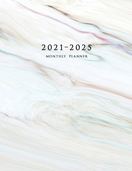 2021-2025 Monthly Planner : Large Five Year Planner with Marble Cover