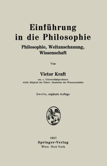 Einfuhrung in die Philosophie : Philosophie, Weltanschauung, Wissenschaft