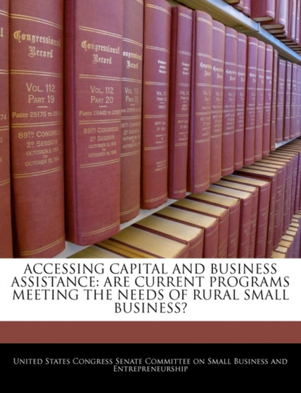 Accessing Capital and Business Assistance : Are Current Programs Meeting the Needs of Rural Small Business?