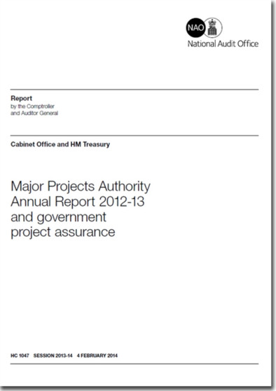 Major Projects Authority annual report 2012-13 and government project assurance : Cabinet Office and HM Treasury : 2013-14 1047