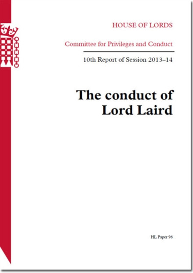 The conduct of Lord Laird : 10th report of session 2013-14 : 2013-14 96