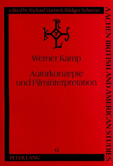 Autorkonzepte und Filminterpretation by Kamp Werner Kamp - Paperback