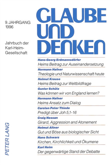 Theologie, Physik und Philosophie im Weltbild Karl Heims : Das Absolute in Physik und Philosophie in theologischer Interpretation