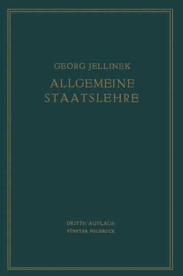 Allgemeine Staatslehre : MANULDRUCK