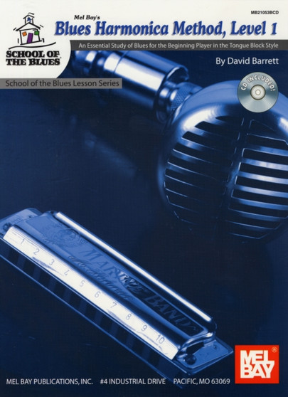 BLUES HARMONICA METHOD LEVEL 1 by DAVID BARRETT - Paperback