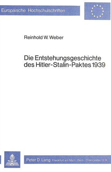 Die Entstehungsgeschichte des Hitler-Stalin-Paktes 1939