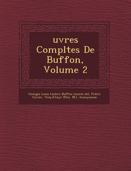 Uvres Completes de Buffon, Volume 2