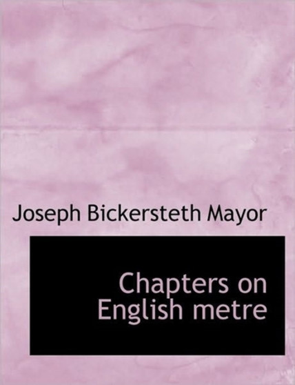 Chapters on English Metre