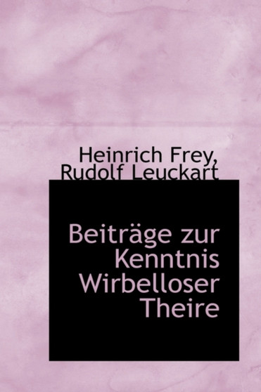 Beitr GE Zur Kenntnis Wirbelloser Theire