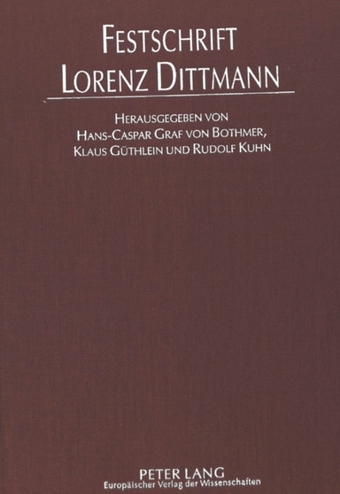 Festschrift Lorenz Dittmann by Bothmer Hans-Caspar von Bothmer - Hardback