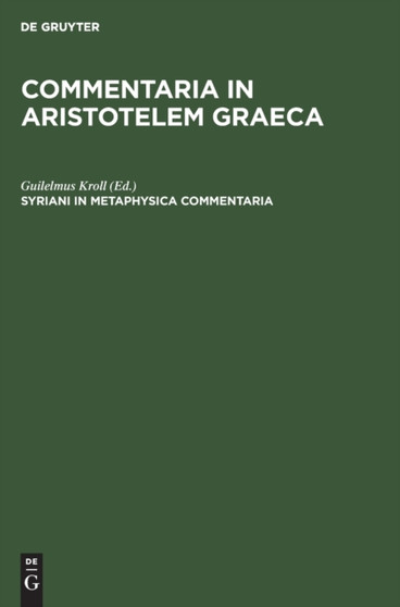 Syriani in Metaphysica Commentaria