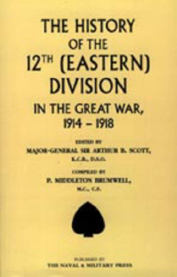 History of the 12th (Eastern) Division in the Great War