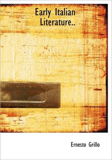 Early Italian Literature..