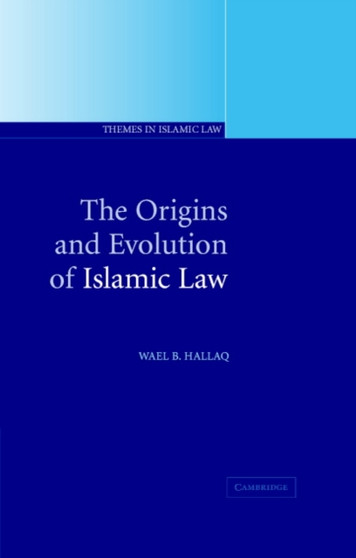 The Origins and Evolution of Islamic Law