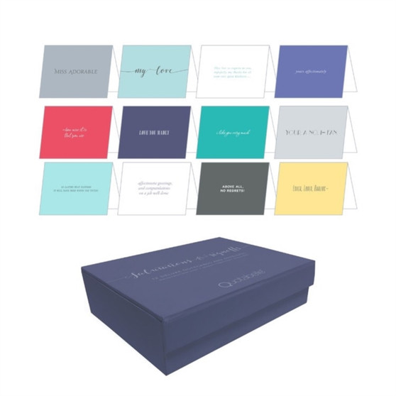 Salutations & Signoffs Notecards : 12 Deluxe Notecards & Envelopes by Quotabelle - Hardback