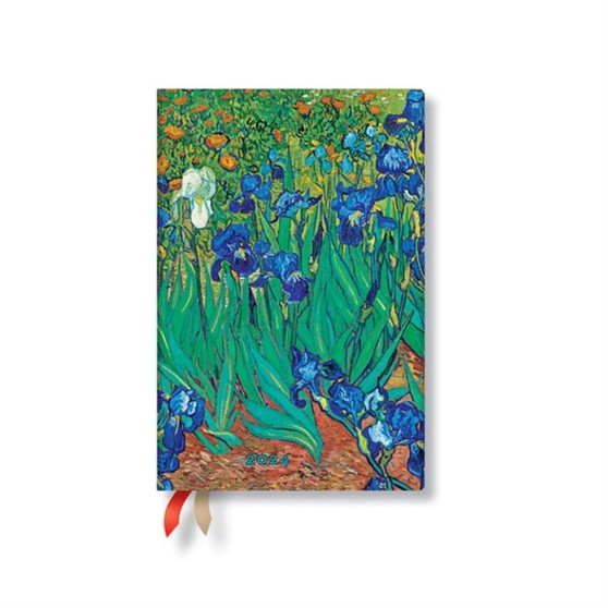 Van Gogh???s Irises (Van Gogh???s Irises) Mini 12-month Dayplanner 2024 by Paperblanks - Hardback