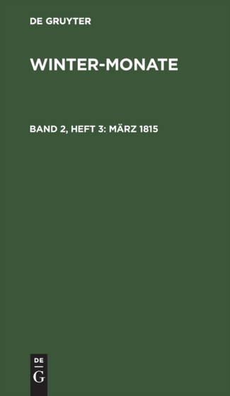 Marz 1815 by No Contributor - Hardback