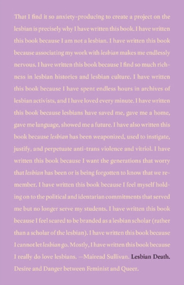 Lesbian Death : Desire and Danger between Feminist and Queer