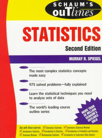 Schaum's Outline of Statistics by Murray Spiegel - Paperback