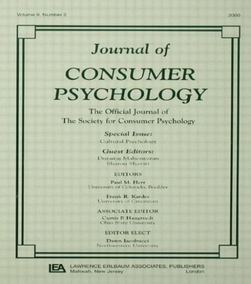 Cultural Psychology : A Special Issue of the journal of Consumer Psychology
