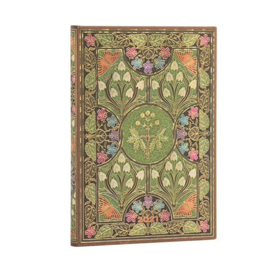 Poetry in Bloom (Poetry in Bloom) Midi Horizontal 12-month Dayplanner 2021 (Elastic Band Closure) by Paperblanks - Hardback