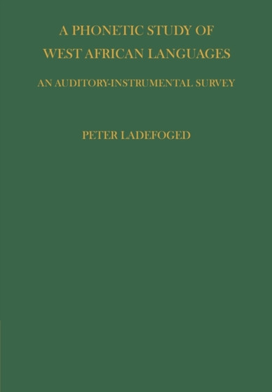 Phonetic Study of West African Languages