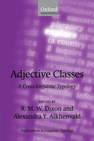 Adjective Classes : A Cross-linguistic Typology : 1