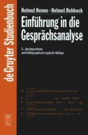 Einfuhrung in Die Gesprachsanalyse