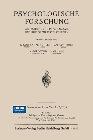 Psychologische Forschung : Zeitschrift fur Psychologie und ihre Grenzwissenschaften