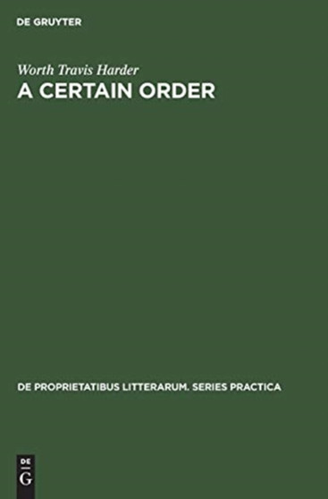 A certain order : The development of Herbert Read's theory of poetry