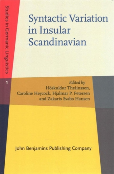 Syntactic Variation in Insular Scandinavian : 1