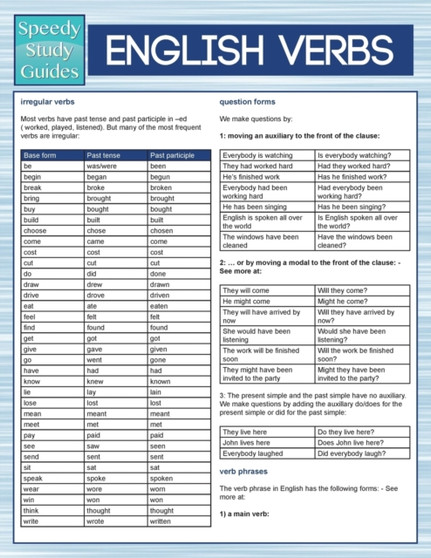 English Verbs (Speedy Study Guides)