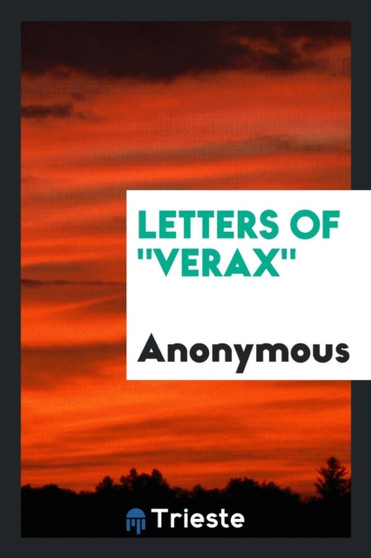 Letters of Verax by Anonymous - Paperback