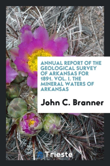 Annual Report of the Geological Survey of Arkansas for 1891. Vol. I. the Mineral Waters of Arkansas by John C Branner - Paperback